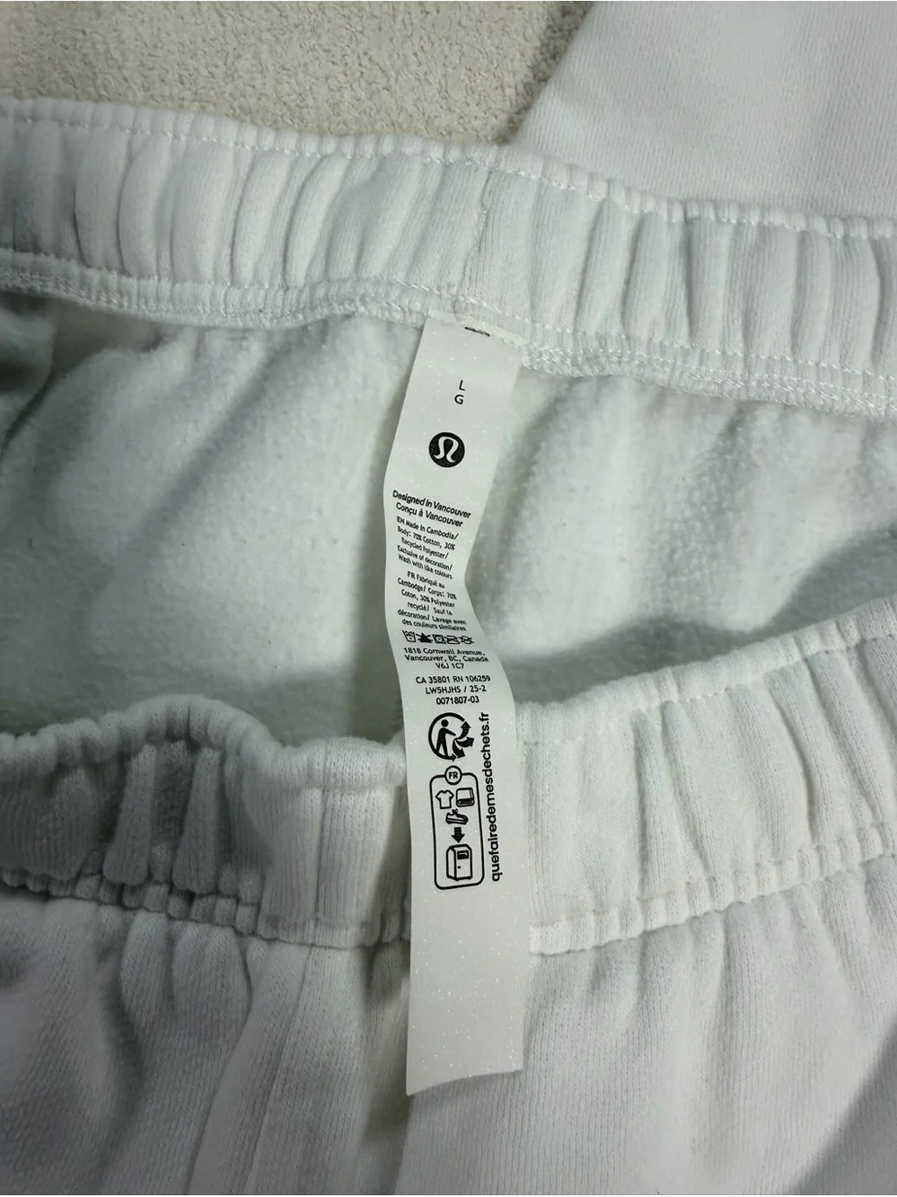 lululemon athletica White Scuba MR Oversized Jogger - Picture 7 of 8